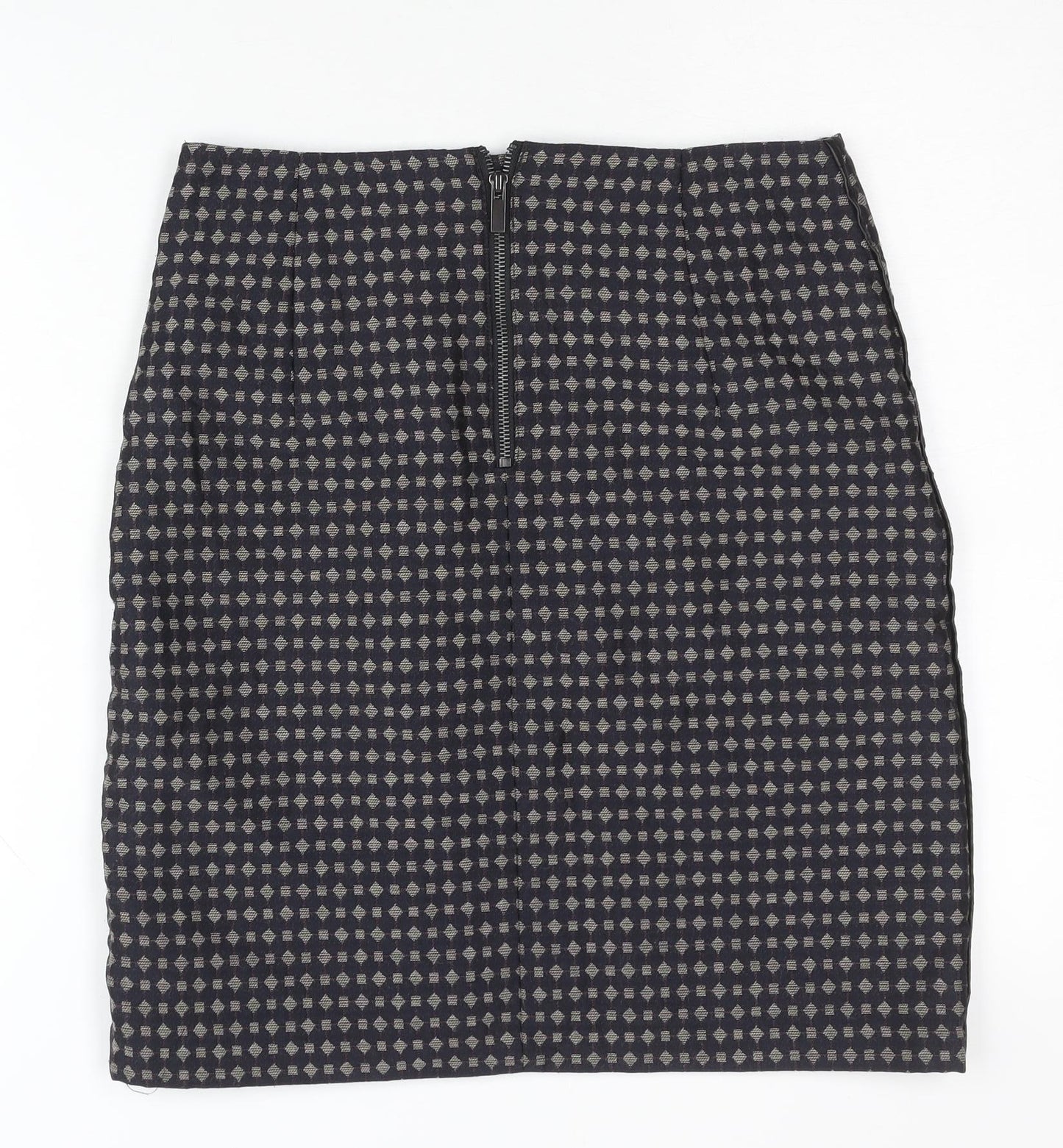 Marks and Spencer Women's Black Geometric Pencil Skirt Size 8