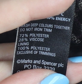 Marks and Spencer Women's Black Geometric Pencil Skirt Size 8