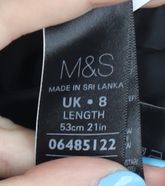 Marks and Spencer Women's Black Geometric Pencil Skirt Size 8