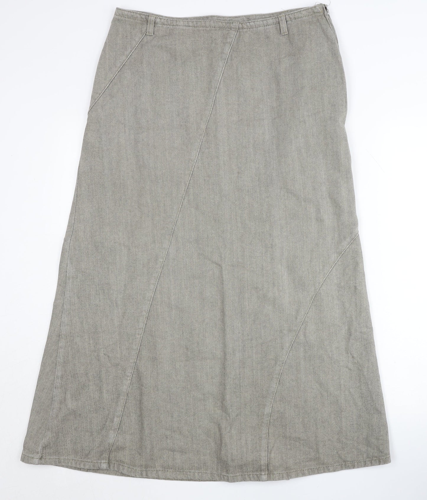 Per Una Women's Grey Midi Pencil Skirt Size 14