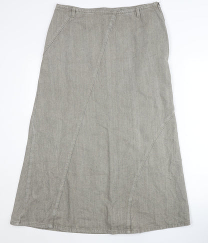 Per Una Women's Grey Midi Pencil Skirt Size 14