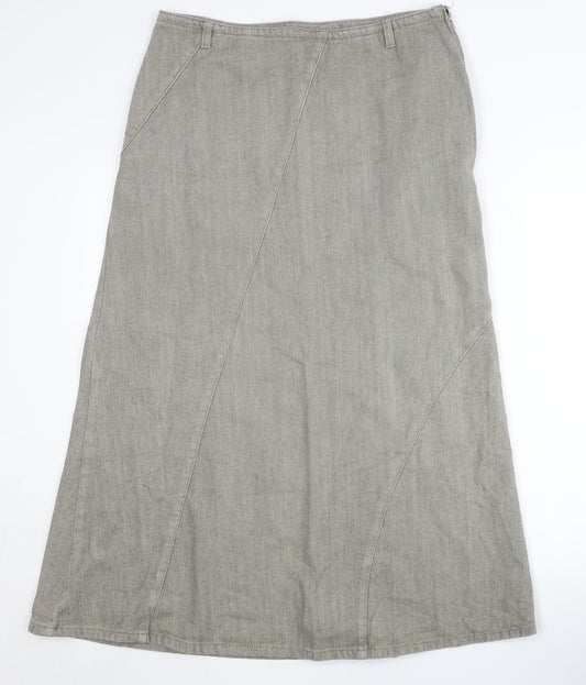 Per Una Women's Grey Midi Pencil Skirt Size 14