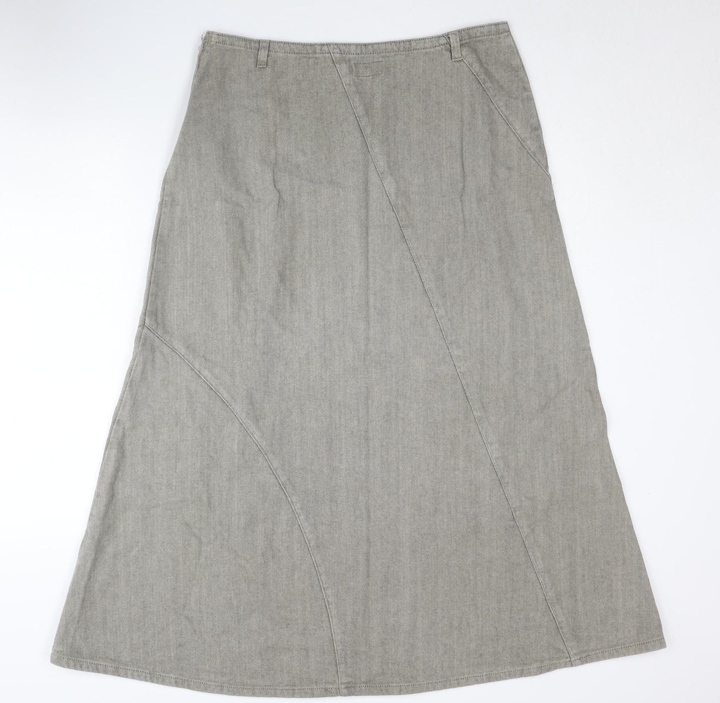 Per Una Women's Grey Midi Pencil Skirt Size 14