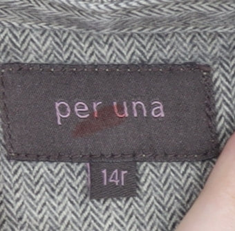 Per Una Women's Grey Midi Pencil Skirt Size 14