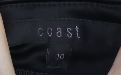 Coast Women's Black Beige Strapless Sheath Dress Size 10