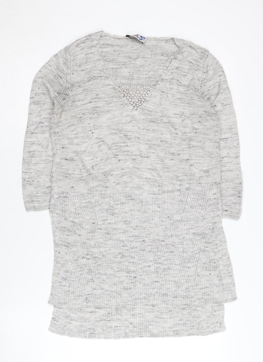 Womens UK Size 10 Marks and Spencer Grey Pullover Jumper
