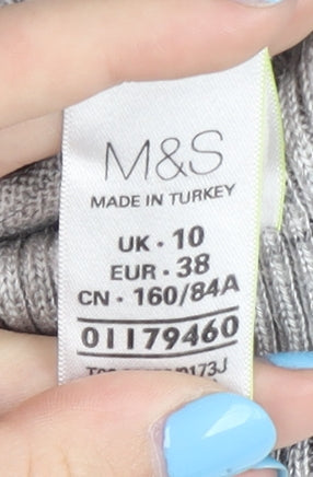 Womens UK Size 10 Marks and Spencer Grey Pullover Jumper