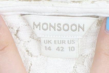 Womens UK Size 14 Monsoon Ivory  Blouse