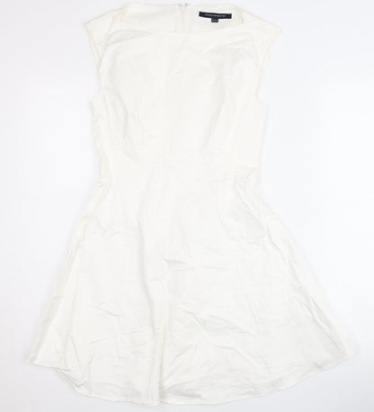 French Connection Women’s Ivory Sleeveless Dress UK 10