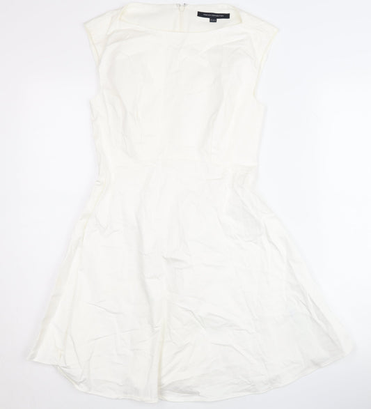 French Connection Women’s Ivory Sleeveless Dress UK 10