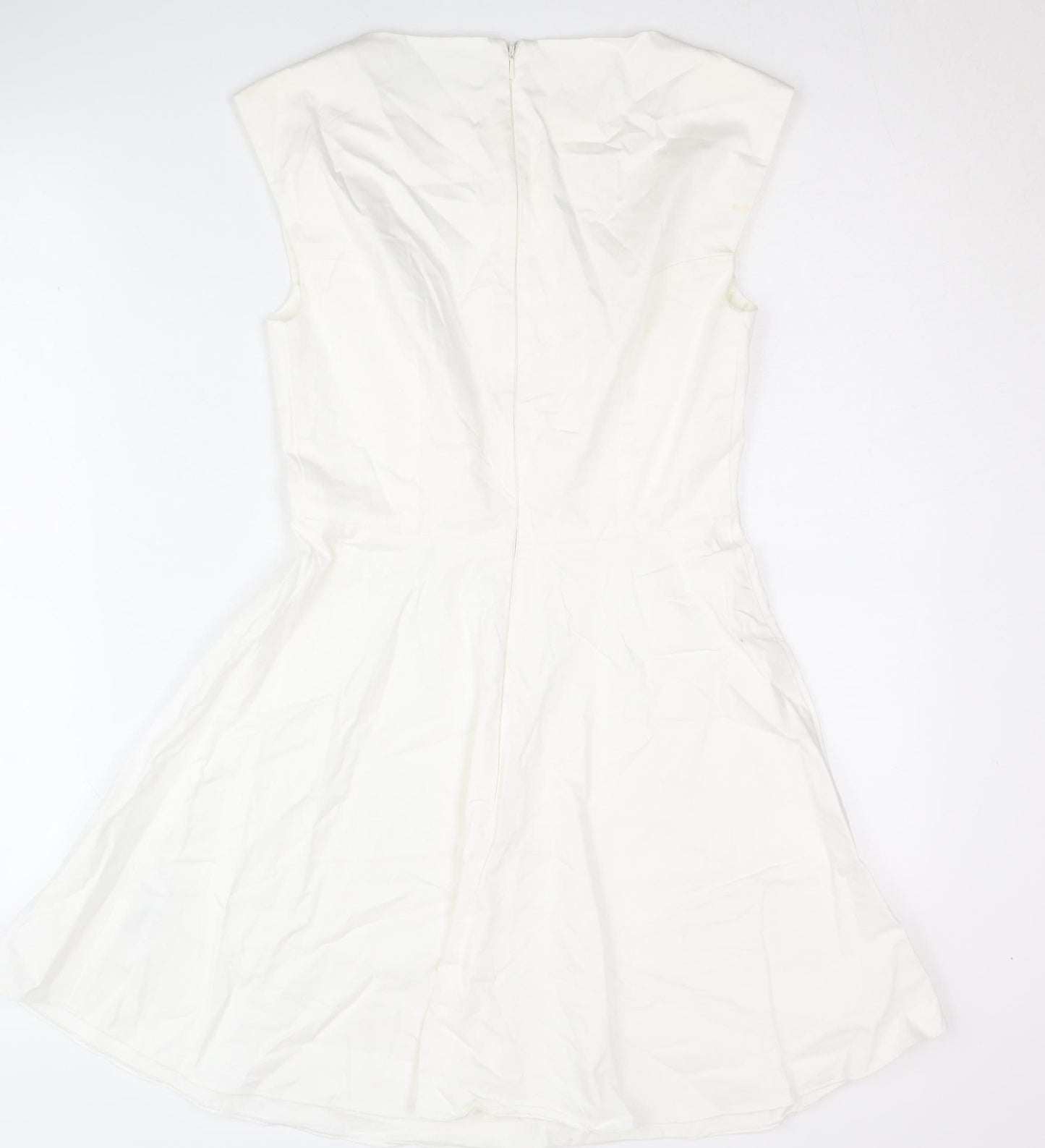 French Connection Women’s Ivory Sleeveless Dress UK 10