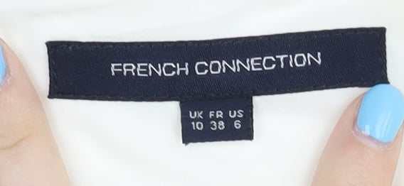 French Connection Women’s Ivory Sleeveless Dress UK 10