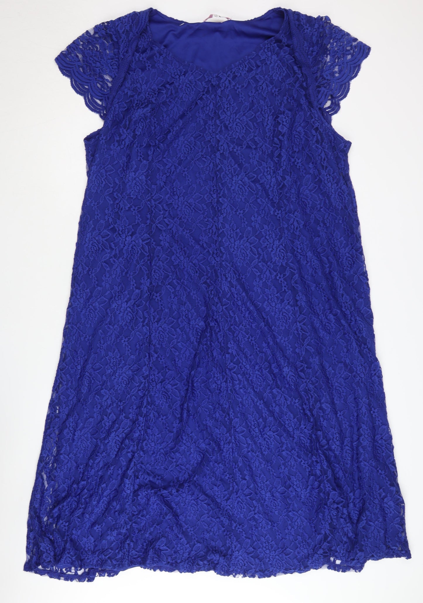 Julipa Plus Size Blue Lace Women's Dress