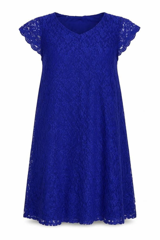 Julipa Plus Size Blue Lace Women's Dress
