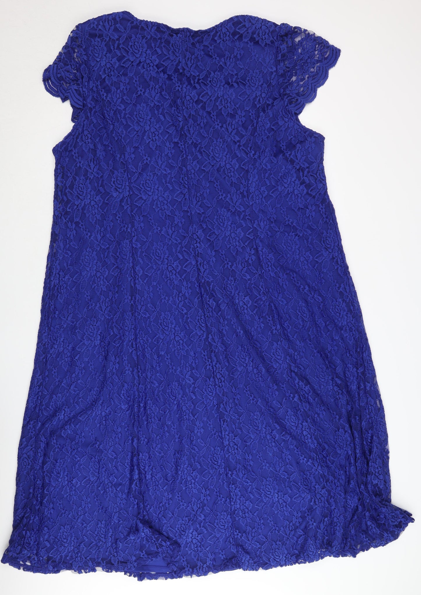 Julipa Plus Size Blue Lace Women's Dress