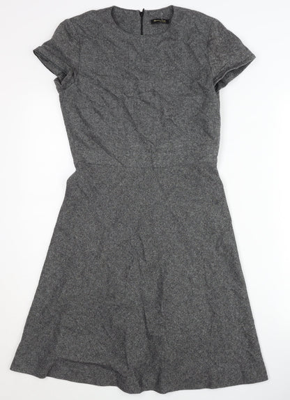 Massimo Dutti Women's Grey A-Line Dress Size 8