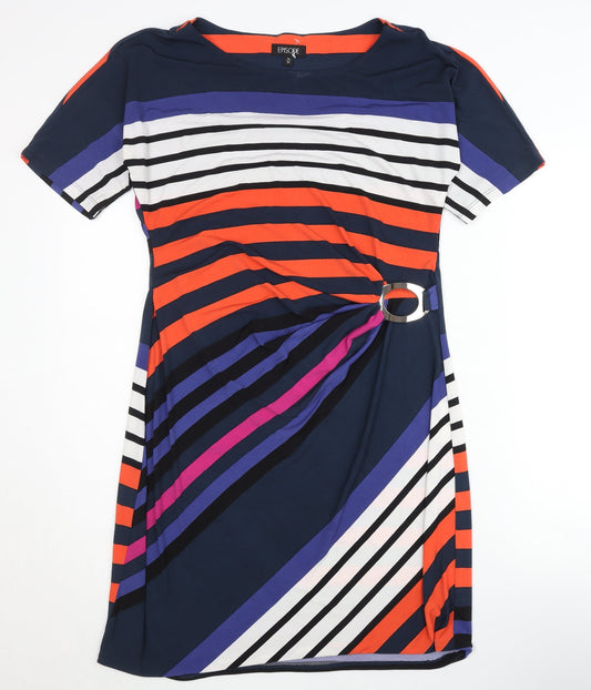 Episode Women's Multicoloured Striped Shift Dress M