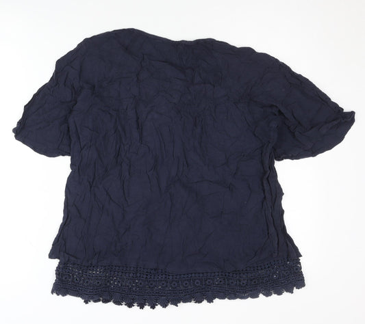 Womens UK Size 12 Fat Face Blue  Blouse