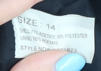 Linea Women's Black Sleeveless Sheath Dress Size 14