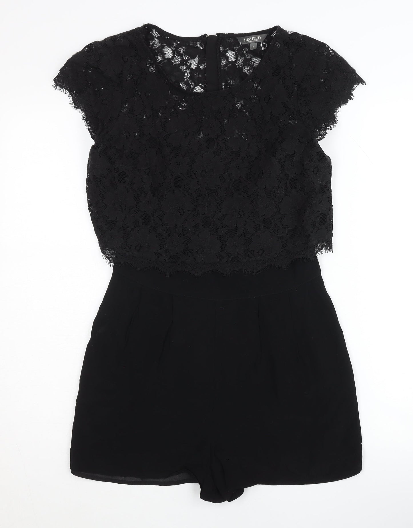 Marks and Spencer Black Lace Playsuit Size 8 Women