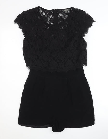 Marks and Spencer Black Lace Playsuit Size 8 Women