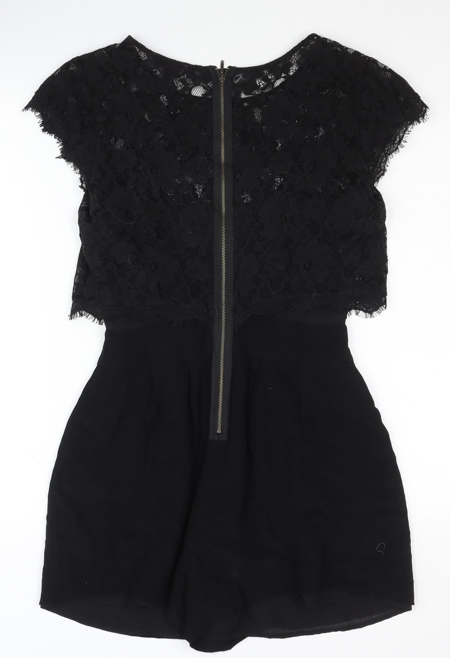 Marks and Spencer Black Lace Playsuit Size 8 Women