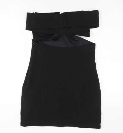 Zara Women's Black Off Shoulder Cocktail Dress L