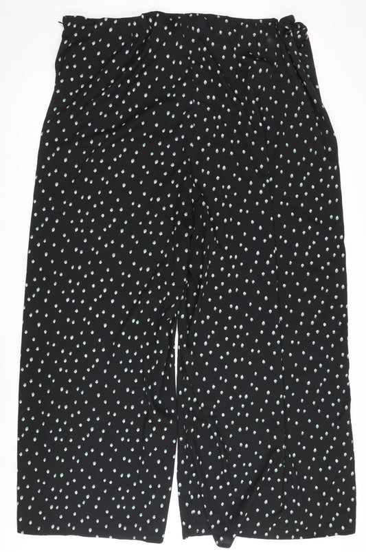 Capsule Women's Polka Dot Trousers Black Size 28