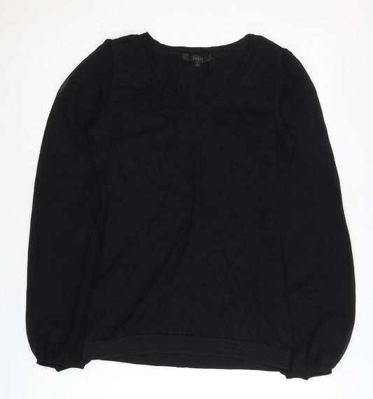 Coast Women's Black V-Neck Pullover Jumper XS