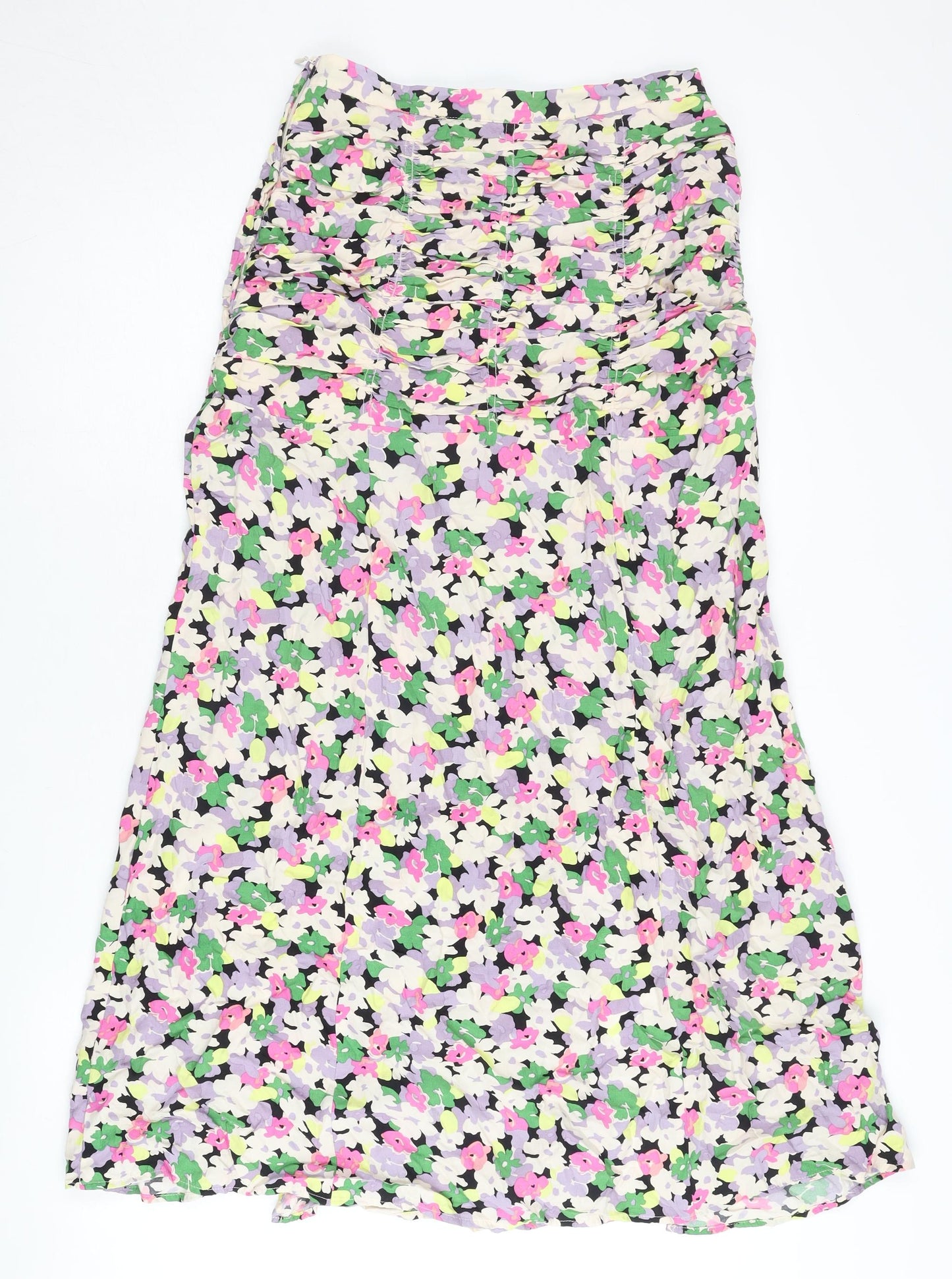 H&M Women's Multicoloured Floral Skirt Size 8