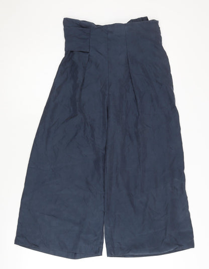 Oliver Bonas Women's Blue Paperbag Trousers Size 8