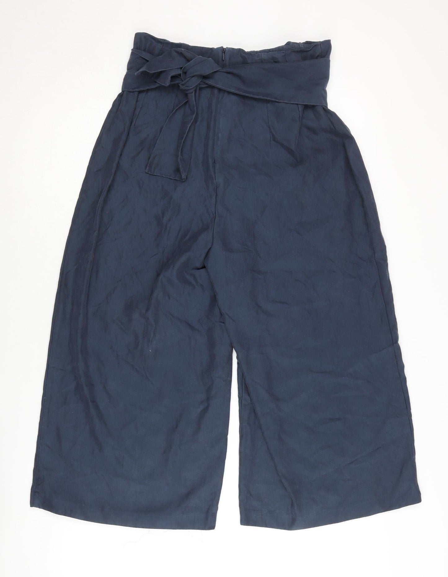 Oliver Bonas Women's Blue Paperbag Trousers Size 8