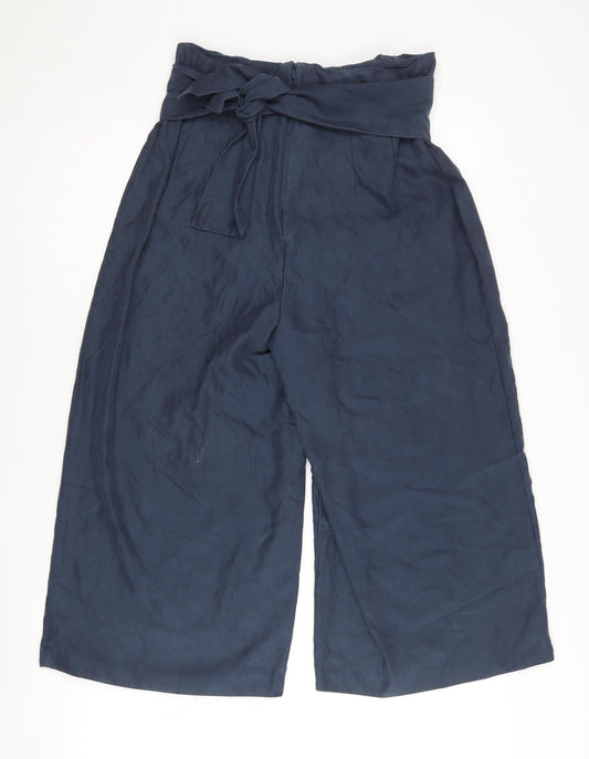 Oliver Bonas Women's Blue Paperbag Trousers Size 8
