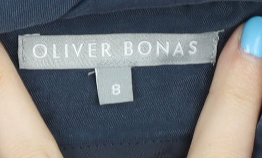 Oliver Bonas Women's Blue Paperbag Trousers Size 8