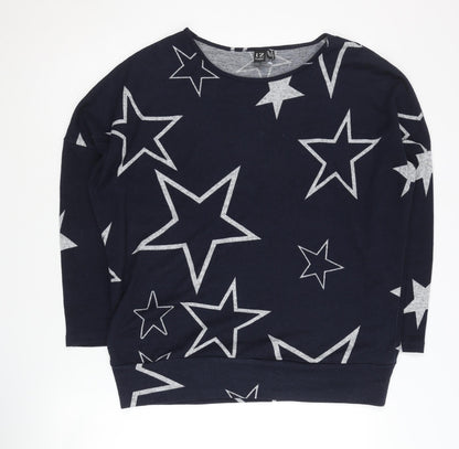 Womens UK Size 10 Izabel London Blue Pullover Jumper
