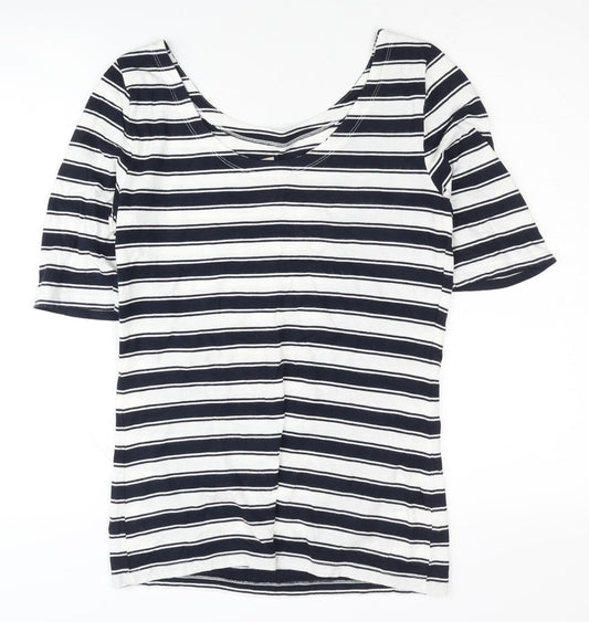 Banana Republic Women's Multicoloured Striped T-Shirt M