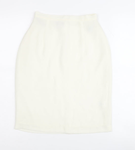 Anne Brooks Women's White Petite Pencil Skirt