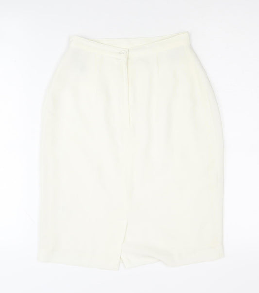 Anne Brooks Women's White Petite Pencil Skirt