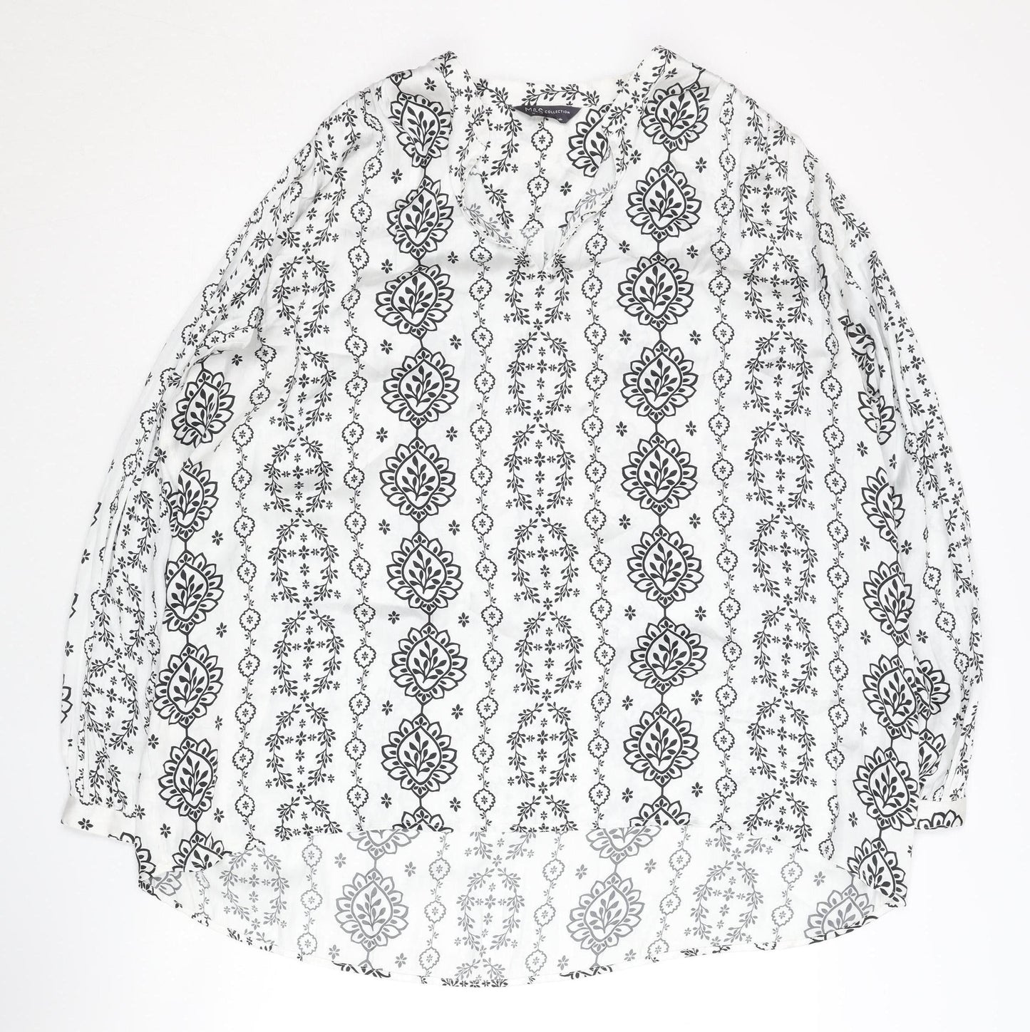 Womens UK Size 18 Marks and Spencer White  Blouse