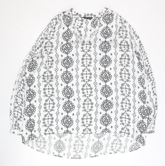 Womens UK Size 18 Marks and Spencer White  Blouse