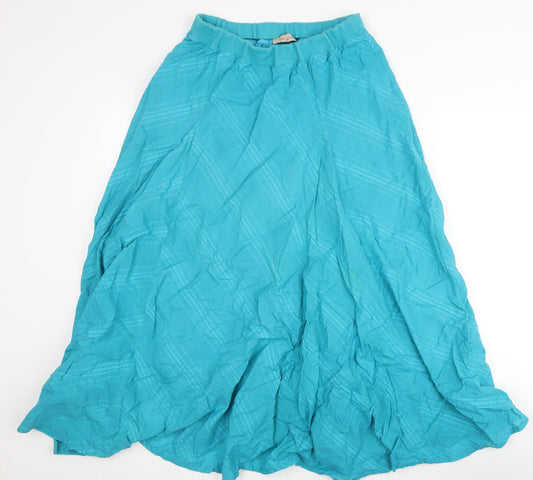Marks and Spencer Women's Blue A-Line Long Skirt, Size 14