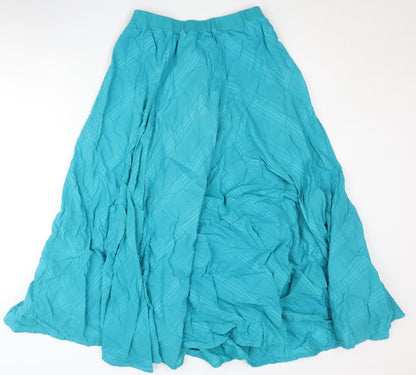 Marks and Spencer Women's Blue A-Line Long Skirt, Size 14