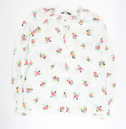 Womens UK Size 10 Marks and Spencer White  Blouse