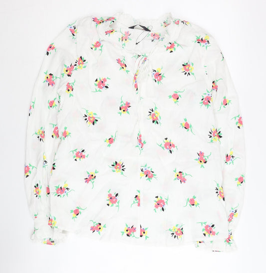Womens UK Size 10 Marks and Spencer White  Blouse