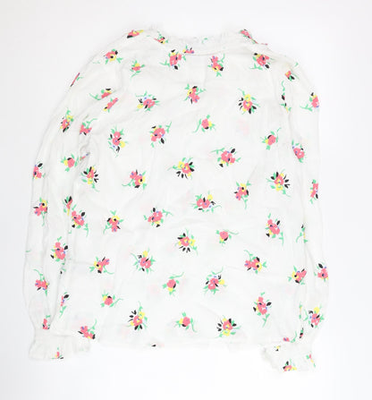 Womens UK Size 10 Marks and Spencer White  Blouse