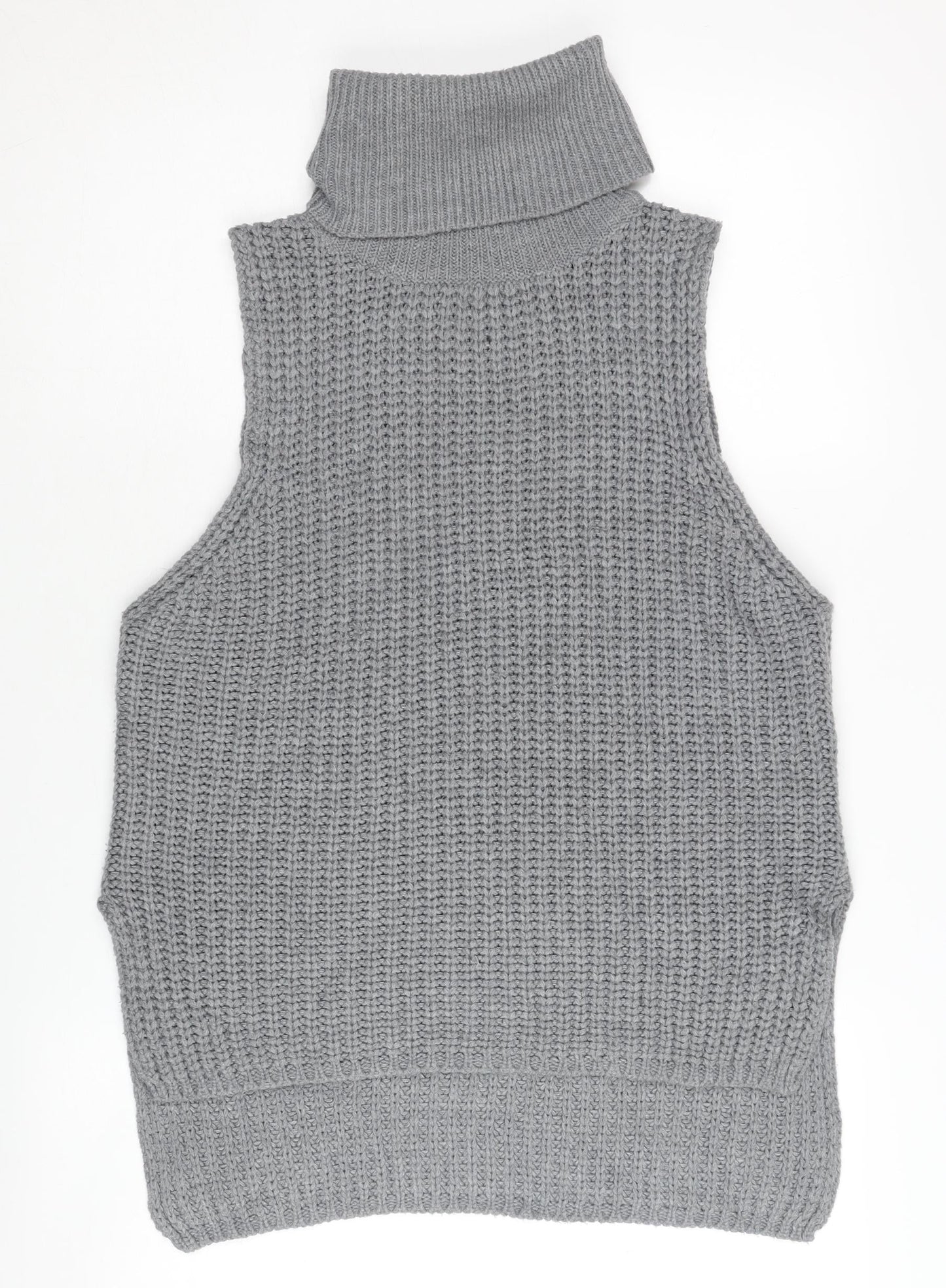 Womens UK Size XS Brave Soul Grey Vest Jumper