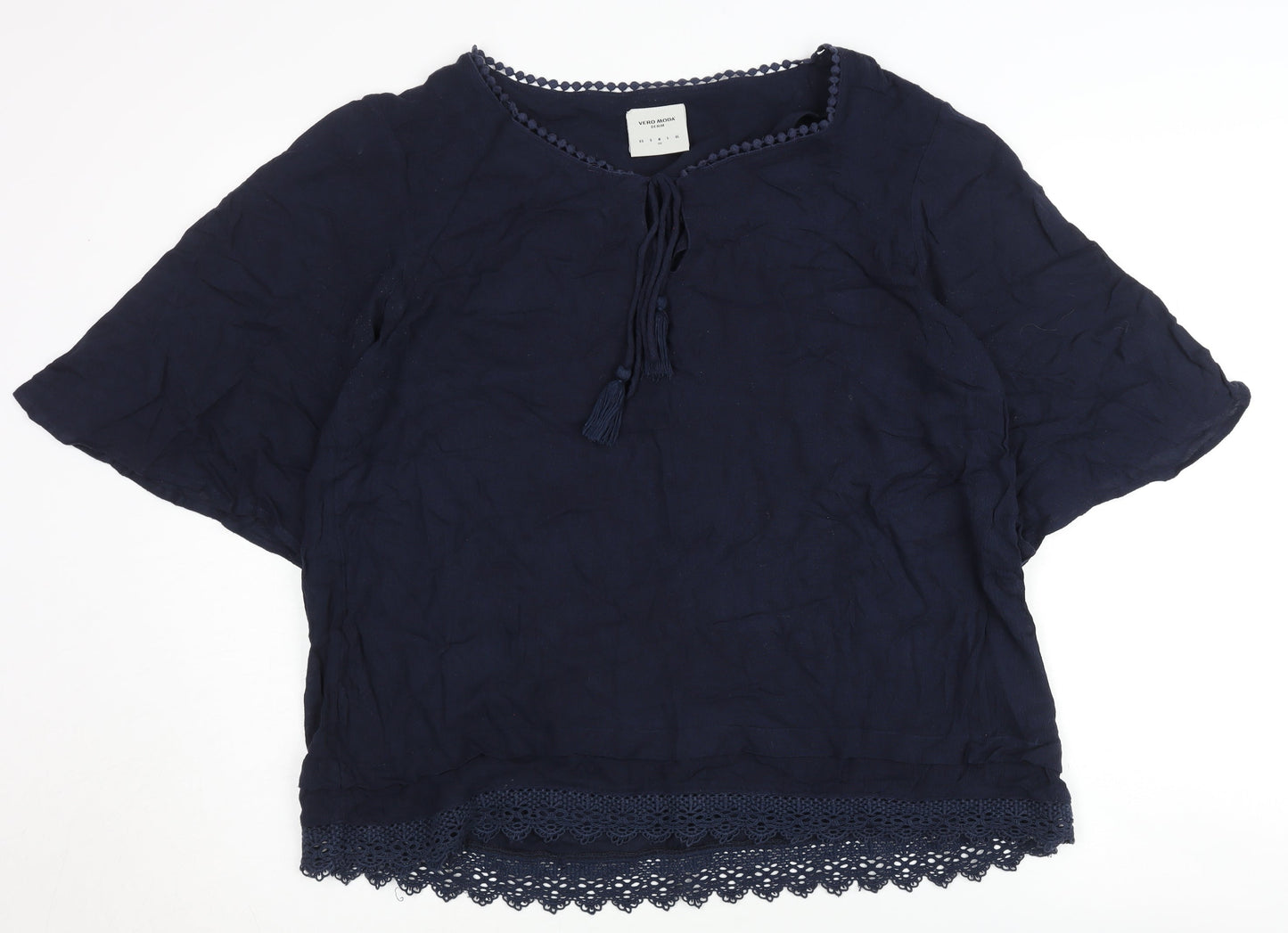 Womens UK Size M VERO MODA Blue  Blouse