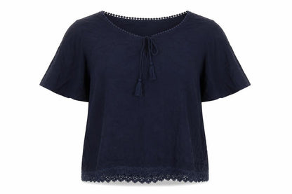 Womens UK Size M VERO MODA Blue  Blouse