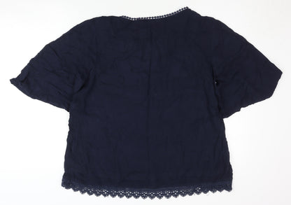 Womens UK Size M VERO MODA Blue  Blouse