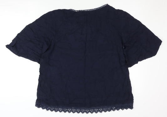 Womens UK Size M VERO MODA Blue  Blouse